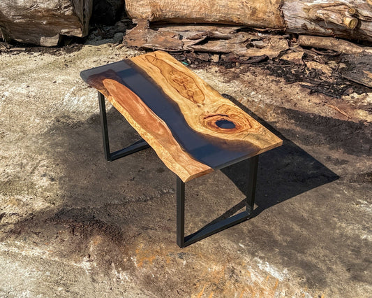 Signature Series-Commissioned Dining Table #6224- Camphor & Eucalyptus in Epoxy