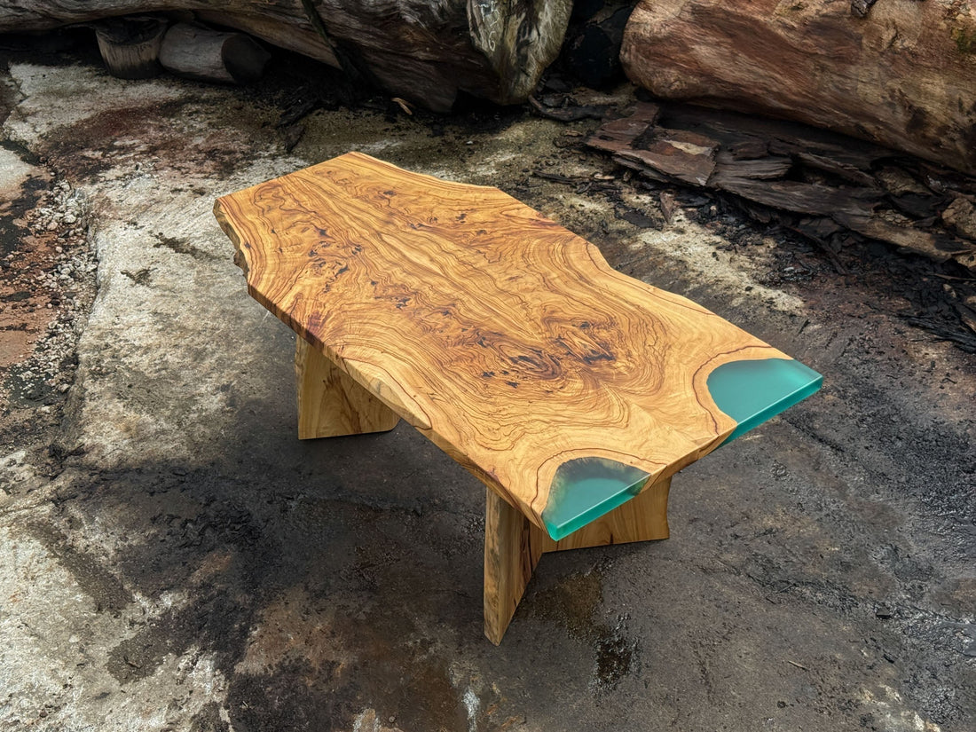 Signature Series-Commissioned Dining Table #6106- Camphor in Epoxy