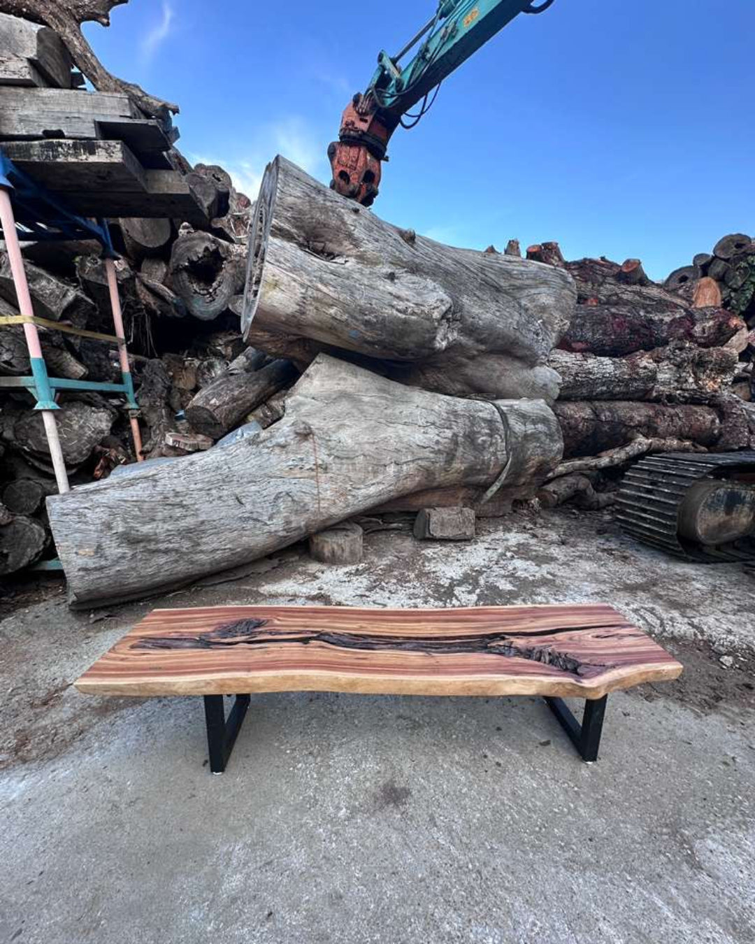 solid wood tea table workshop in Hong Kong at Timberbank – DIY natural slab coffee table experience